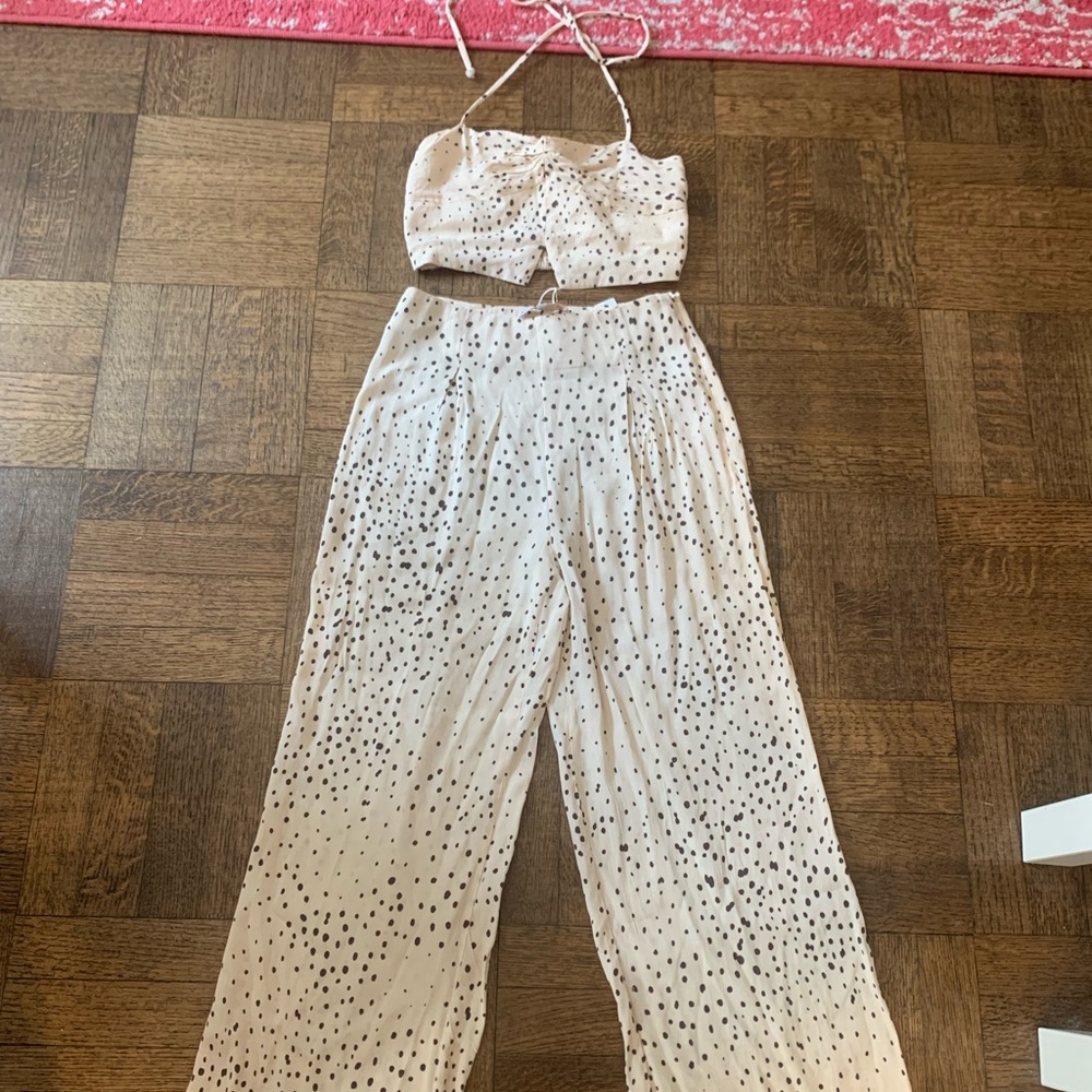 nude and black matching set